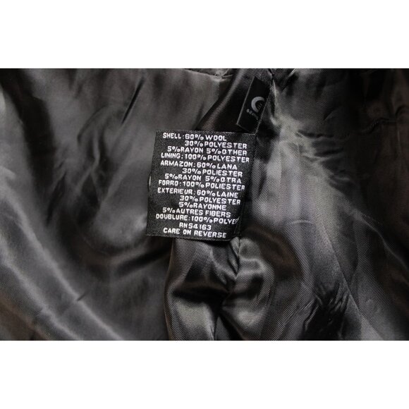 Nine West Womens Black Wool-Blend Long Sleeve Overcoat Size 10 🖤 Classic Button - Picture 10 of 12